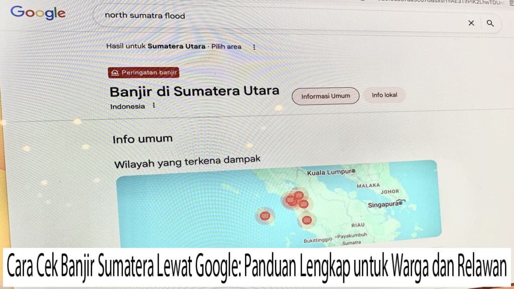 Cara pantau banjir Sumatera di Google